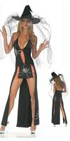 Black Widow Gown with Witch Hat
