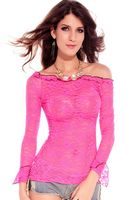 Fluorescent Pink Lace Camisole