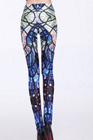 Stained Glass Owl Print Leggings