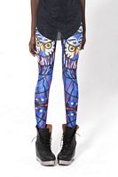 Stained Glass Owl Print Leggings