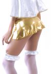 Super Short Gold Mini Skirt