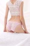 Butterfly Lace Panties with One Side-Tie
