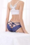 Cross String Low Back Lace Butterfly Panties