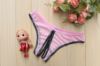 Sheer Crotchless Panties with Sparkle Trim and Butterflies