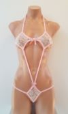 Lace G-String Monokini with Bows