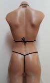 Mesh and Lace G-String Micro Bikini with Bows