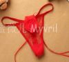 Mesh G-String with Flower and Ribbons