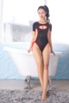 One-Piece Swimsuit with Side Ties and Chest View