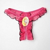 Sheer Split-Crotch Panties, Hot Pink