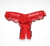Sheer Split-Crotch Panties, Red