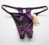 Crotchless Thong with Twin Bows