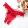 Ruffled Lace Crotchless G-String