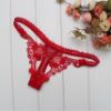 Fancy Lace Thong with Peep Hole Front