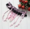 Crotchless Thong with Garters and Pearl String