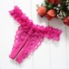 Ruffled Lace Crotchless G-String