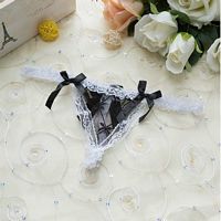 Lacy G-String with Twin Bows