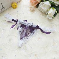 Lacy G-String with Twin Bows