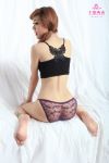 Sheer Lace Panties with Butterflies
