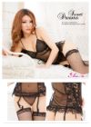 Camisole with Garters, G-String, and Stockings